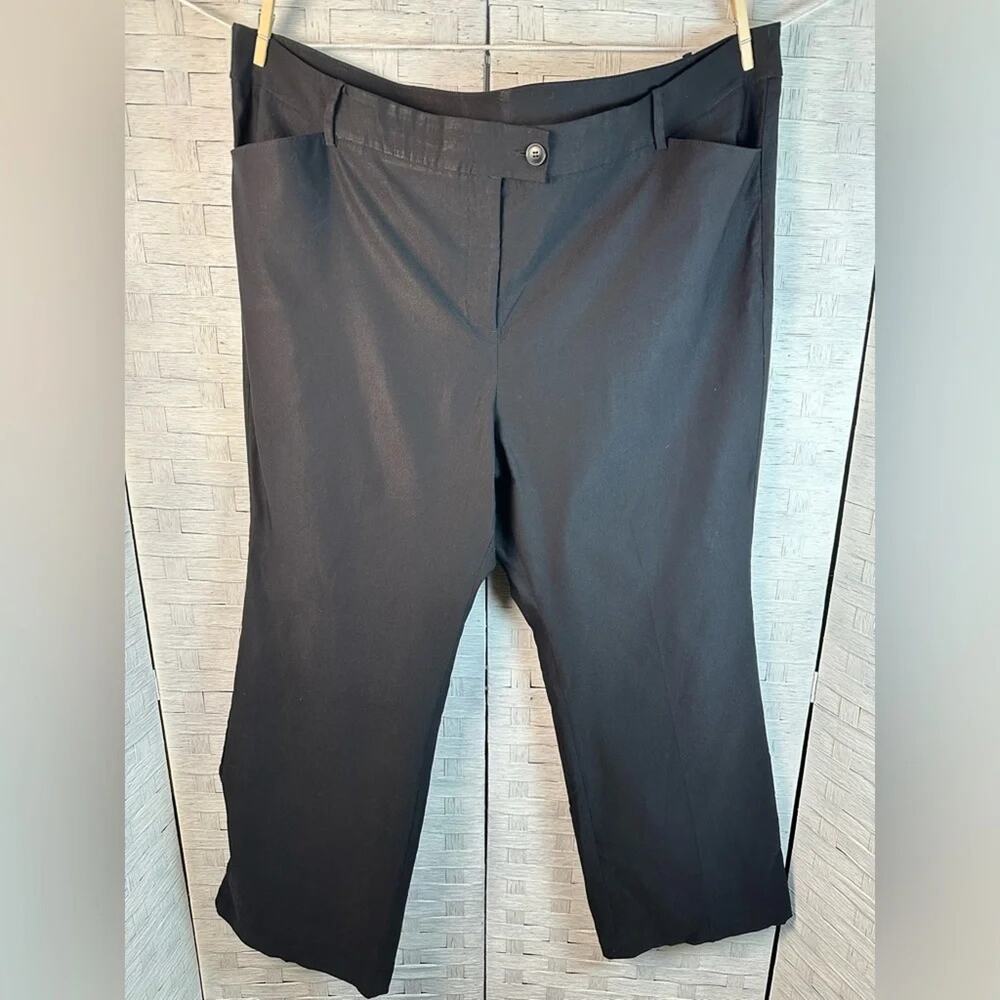 Lane Bryant trousers pants black pockets, office academia evening plus size